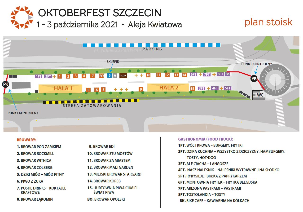 Plan stoisk Oktoberfest Szczecin 2021